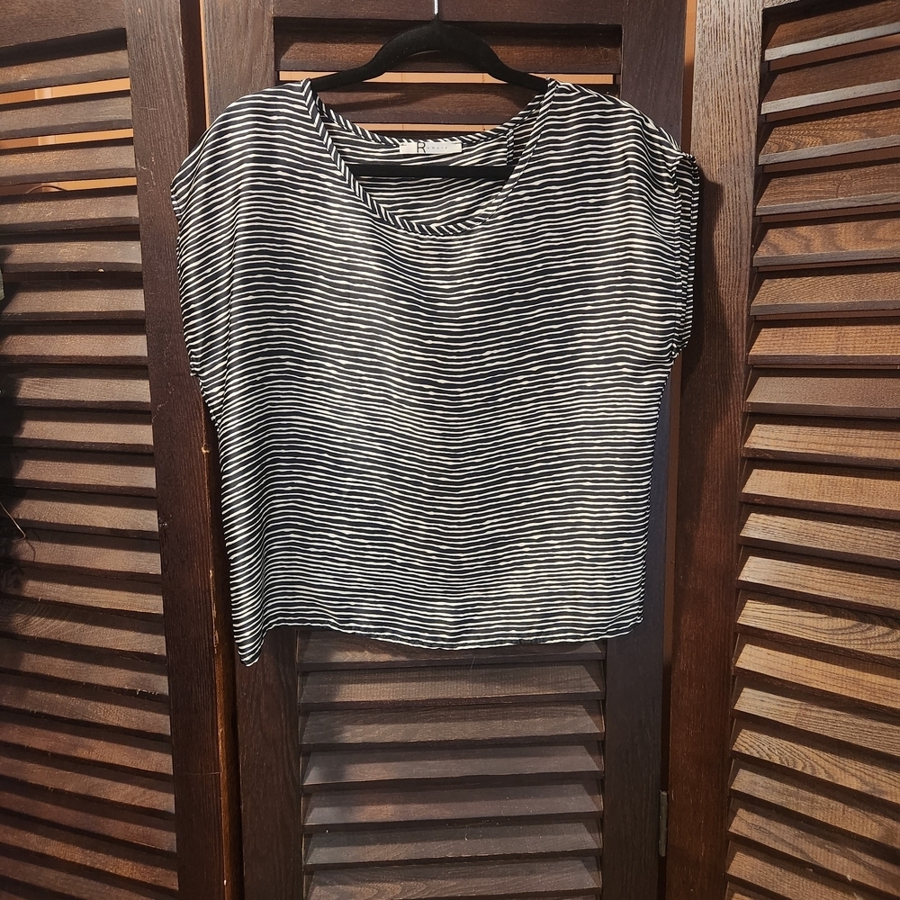 Classic Black and White Striped Women's Tee